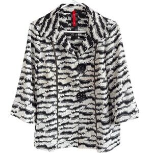 NWOT IC by Connie K Embellished 3/4 Sleeve Jacket Top Size Medium